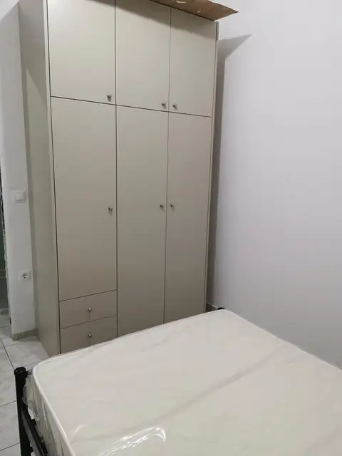 The ground-floor one-bedroom: the wardrobe in the bedroom